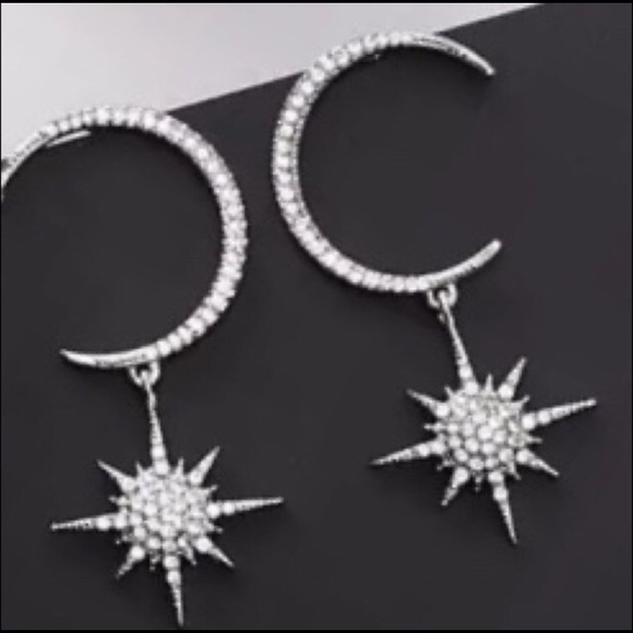 Jewelry - 🌙💫Boho Glam Crescent Star Crystal Earrings! New Jewelry - 🌙💫Boho Glam Crescent Star Crystal Earrings! New